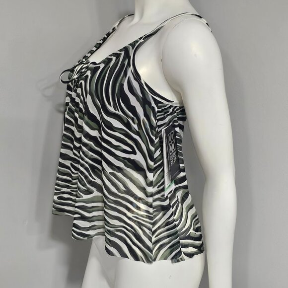 Coco Reef Femme Bra-Sized Mesh Layer Tankini Top - Picture 3 of 10